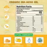 VPKIN Sea Moss Gel,Irish Sea Moss Raw Organic,Sea Moss Supplement Advanced for Immune & Metabolism Support(Mango Pineapple,18.5OZ)