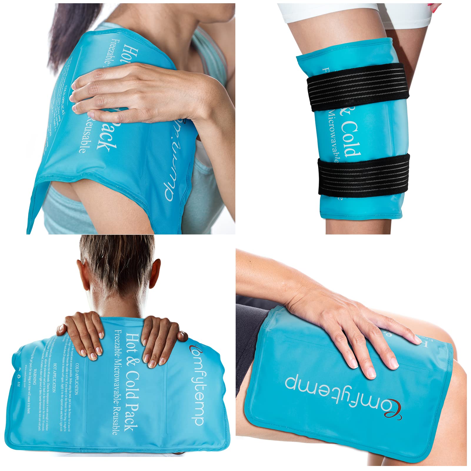 Comfytemp Ice Pack For Back, 13.5inx21.5in Large Reusable Gel Compress ...