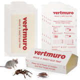 vertmuro Mouse Glue Traps, 12 Pack Rat & Pest Glue Scented Sticky Trap, Foldable Bulk Non-Toxic Indoor Mouse Glue Boards for Rodents and Insects, Easy to Use Pest Control, Red