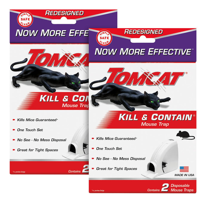 Tomcat Kill & Contain Mouse Trap, 2-Pack (4 Traps)