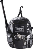 Rawlings | REMIX Backpack Equipment Bag | T-Ball & Youth Baseball / Softball | Black