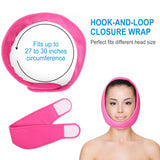 LotFancy Face Ice Pack Wrap with 4 Reusable Hot Cold Therapy Gel Packs, Pain Relief for TMJ, TMD, Chin, Wisdom Teeth, Oral and Facial Surgery, Dental Implants, Pink