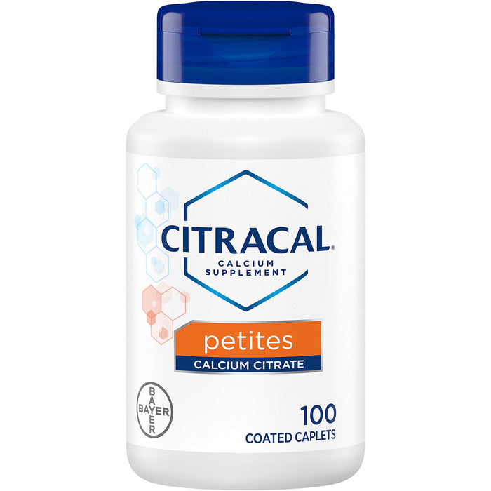 Citracal Petites, Highly Soluble, Easily Digested, 400 mg Calcium Citrate With 500 IU Vitamin D3, Bone Health Supplement for Adults, Relatively Small Easy-to-Swallow Caplets, 100 Count (Pack of 3)