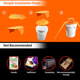 Mouse Traps Indoor for Home, 4 Pack Mouse Trap Bucket Lid with Upgrade Clear Bait Box, 2 Entrances Auto Reset Flip & Slide, Efficient Humane Rat Trap for Indoor Outdoor Use, 5 Gallon Bucket Compatible