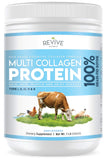 Revive Naturals Multi Collagen Hydrolyzed Protein Powder (16oz) - Types I, II, III, V & X - Grass Fed Bovine, Wild Caught Marine, Free Roaming Chicken & Eggshell Collagen Peptides,