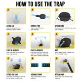 Mouse Trap Bucket,Upgraded Rat Trap Bucket，Bucket Lid Mice Trap ，Auto Reset Rat Trap Compatible 5 Gallon Bucket