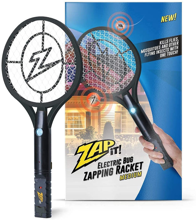 ZAP IT! Bug Zapper Rechargeable Bug Zapper Racket, 4,000 Volt, USB Charging Cable