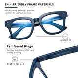 Madison Avenue Blue Light Blocking Glasses Oversized Fashion Blue Light Glasses for Women Anti Eyestrain & UV Protection Computer Eyeglasses (Ink Blue)