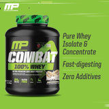 MusclePharm Combat 100% Whey, Cookies ‘N’ Cream - 5 lb Protein Powder - Gluten Free - 70 Servings