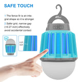 Wisely Bug Zapper Outdoor/Indoor Electric, USB-C Rechargeable Mosquito Killer Lantern Lamp, Portable Insect Electronic Zapper Indoor Trap, with LED Light Oceanblue