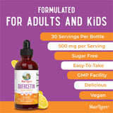 MaryRuth Organics | Quercetin 500mg Vitamin Liquid Drop | Sugar Free | Immune Support for Adults and Kids | Cellular Health | Vegan, Non-GMO, Gluten Free | 4 Fl Oz Pack of 1