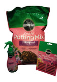 Orchid Potting Mix, 8-Quarts Orchid Plant Food Mist, Orchid Plant Food Spikes 10-Pack - Bundle