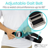 Vive Transfer Gait Belt (60"x2") - Assist Device with Quick Release Metal Buckle - Easy to Clean Wipeable and Waterproof- Medical Supply for Seniors, Elderly and Bariatric- Physical Therapy and Nurses