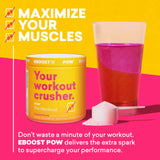 EBOOST POW Natural Pre Workout Powder – 20 Servings - Tropical Punch - A Pre Workout Supplement for Performance, Joint Mobility Support, Energy, Focus - Men & Women - Non-GMO, Gluten-Free, No Creatine