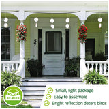 De-Bird Repellent Disks, 8 Pack Set Bird Deterrents for Outside, Easy to Install, Versatile & Effective Bird Scare Devices to Safely Scare Birds Away