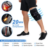 REVIX Ice Wraps for Knee Pain Relief Reusable, Knee Ice Pack with Cold Compress Therapy for Knee Replacement Surgery, Injuries, Swelling, Bruises and Arthritis, Black