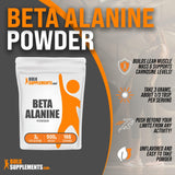 BULKSUPPLEMENTS.COM Beta Alanine Powder - Beta Alanine Pre Workout, Beta Alanine 3000mg - Beta Alanine 500g, Beta Alanine Bulk - Unflavored, Pure & Gluten Free, 3g per Serving, 500g (1.1 lbs)