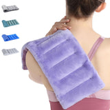 SuzziPad Microwave Heating Pad for Pain Relief, 7x18 Microwavable Heating Pads for Cramps, Muscle Ache, Joints, Neck Shoulder, Bean Bag Moist Heat Pack, Warm Compress, Purple