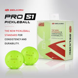 Selkirk Pro S1 Ball | Crack-Resistant | 38 Hole Outdoor Pickleball Balls | USAPA Approved Pickle Ball for Tournament Play | Advanced Aerodynamics | 12 Pack Pickleballs |