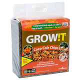 GROW!T JSCC2 - Organic Coco Coir Planting Chips (9 LBs), Block - Promotes Growth tropical flowers and plants, Perfect for indoor or outdoor usage