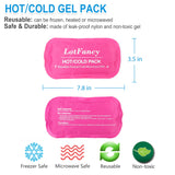 LotFancy Face Ice Pack Wrap with 4 Reusable Hot Cold Therapy Gel Packs, Pain Relief for TMJ, TMD, Chin, Wisdom Teeth, Oral and Facial Surgery, Dental Implants, Pink