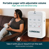 Lunderg Bed Alarm for Elderly Adults & Chair Alarm Set - Wireless Early-Alert Bed Pad, Chair Pad & Pager - Bed Alarms and Fall Prevention for Elderly and Dementia Patients