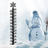 24 inch Upgrade Snow Gauge Outdoor, Iron Art Snow Measuring Gauge,Winter Snowflake Snow Measuring Stick, Xmas Snow Depth Measure Rod for Yard, Lawn, and Garden,Snow Ruler Christmas Decorative Gift