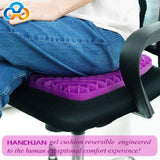 HANCHUAN Gel Seat Cushion Pressure Absorbs Honeycomb Sitter Elastic Support Chair Pad for Office, Dinner, Driving, Wheelchair & Mobility Scooter Cushions Comfort Large Seat Cushion (1.2 inch)