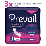 Prevail Incontinence Bladder Control Pads for Women, Maximum Absorbency, Long Length, 39 Count (Pack of 4)