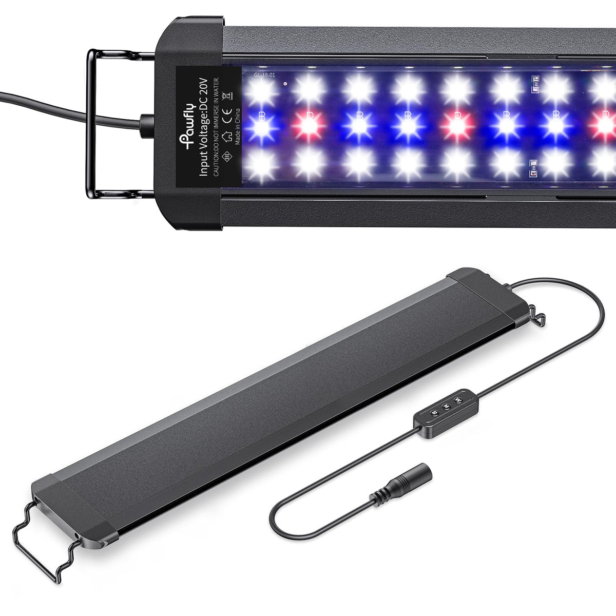 Pawfly Aquarium LED Light for 18 to 24 Inch Fish Tanks Extendable Fish