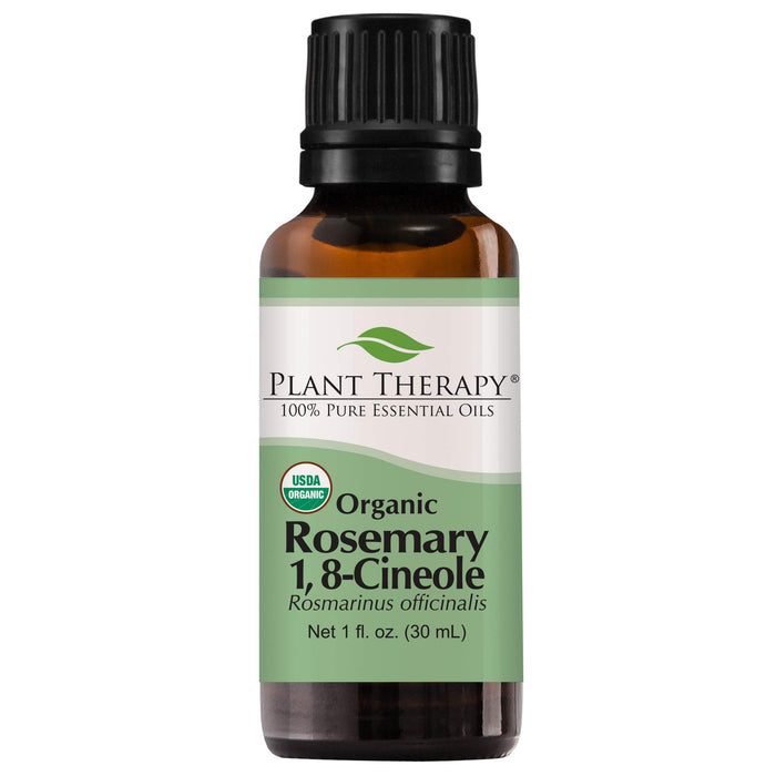 Plant Therapy Organic Rosemary Essential Oil 100% Pure, USDA Certified Organic, Undiluted, Natural Aromatherapy, Therapeutic Grade 30 mL (1 oz)