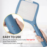 mafiti 2 in 1 Electric Fly Swatter Rechargeable with Flashlight Mosquito Zapper Bug Zapper Racket Fly Killer Indoor Outdoor Camping Accessories (Blue)