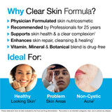 VitaMedica | Clear Skin Vitamin Formula | Acne Treatment | Skin Care | Cleanse & Detoxify | Vitamin C, A, & E, Plus Zinc | Bromelain | Chromium | Selenium | Collagen Support | for Women & Men | 60 Ct