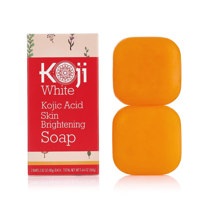 Pure Kojic Acid Skin Brightening Soap for Face, Reduce Dark Spots & Acne Scars, Skin Glowing, Moisturizing, Cleansing, Uneven Skin Tone with Tea Tree, Coconut Oil, Vegan, Paraben-Free 2.82 oz (2 Bars)