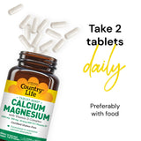 Country Life Target-Mins Calcium Magnesium with Vitamin D-Complex, 1000mg/500mg/10mcg, 120 Vegan Capsules, Certified Gluten Free, Certified Vegan, Verified Non-GMO Verified