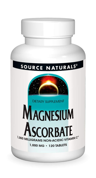 Source Naturals Magnesium Ascorbate, 1000 mg of Non-Acidic Vitamin C - 120 Tablets