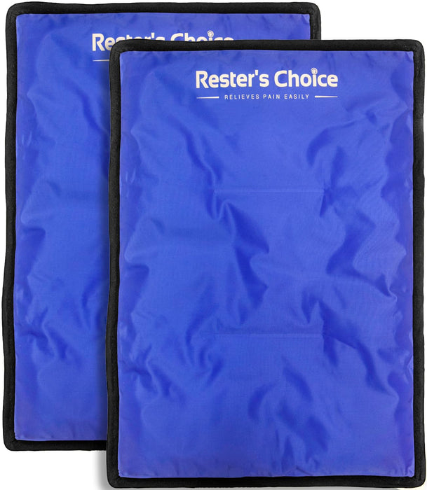 2 Pack Large Ice Packs for Injuries | 11" x 14.5" | Hot & Cold Pack | Reusable Gel Pack, Durable Construction, & Flexible When Frozen