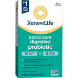 Renew Life Extra Care Go-Pack Probiotic Capsules, Daily Supplement Supports Immune, Digestive and Respiratory Health, L. Rhamnosus GG, Dairy, Soy and gluten-free, 50 Billion CFU, 30 Ct