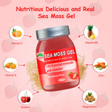 Sea Moss Gel,Organic Raw Irish Seamoss Gel Advanced Superfood,Immune and Digestive Support,Vitamin and Minerals Supplement(Strawberry,18.5OZ)