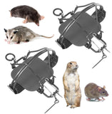 Pack of 2 Classic Rat Traps Mole Trap Rodent Cage Possum Trap Gophers Trap Groundhog Trap Fully Galvanized - Humane Rat Traps That Work - Durable Reusable Rat Trap (5in - 2pack)