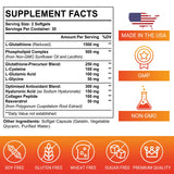 CORPORALIGHT 2550mg Liposomal Glutathione Softgel, High Absorption - Glutathione Supplement, Made in USA, Master Antioxidant for Aging Defense, Immune System, Gluten Free & Non-GMO, 120 Softgels
