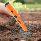 Dmyond Metal Detector Pinpointer, Professional Waterproof Handheld Pin Pointer Wand, Search Treasure Pinpointing Finder Probe with 9V Battery for Adults, Kids - Orange