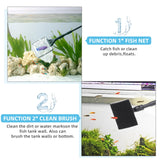 hygger Aquarium Gravel Cleaner Kit, Fish Net Aquarium Cleaning Brush, Patented Water Changer Gravel Vacuum Fish Tank Sand Cleaner Kit Aquarium Siphon Vacuum Cleaner with Water Hose Controller Clamp