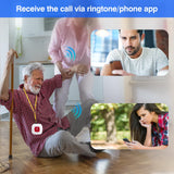 Chatthen WiFi Elderly Monitoring, Caregiver Pagers Life Alert Systems for Seniors no Monthly Fee, 1 Receiver & 2 Panic Button, Compatible with Tuya Smart/Smart Life APP (Only Supports Wi-Fi 2.4GHz )