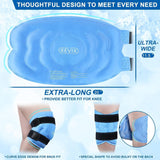 REVIX 20" XXXL Ice Pack for Knee Replacement Surgery - Gel Knee ice Packs for Injuries Reusable, Ice Knee Wrap with Cold Compression for Pain Relief, Sports Injuries, ACL, Swelling, Set of Two