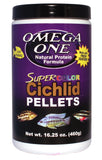 Omega One Super Color Sinking Cichlid Pellets, 2mm Small Pellets, 16.25 oz