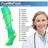 FuelMeFoot 3 Pack Copper Compression Socks - Compression Socks Women & Men Circulation - Best for Medical,Running,Athletic