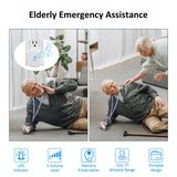 Caregiver Pager Wireless Call Button for Home, Life Alert SOS for Monitoring Elderly Assistance Products Emergency Bell Panic Button Nurse Calling for Seniors Patients Disabled Care,Waterproof