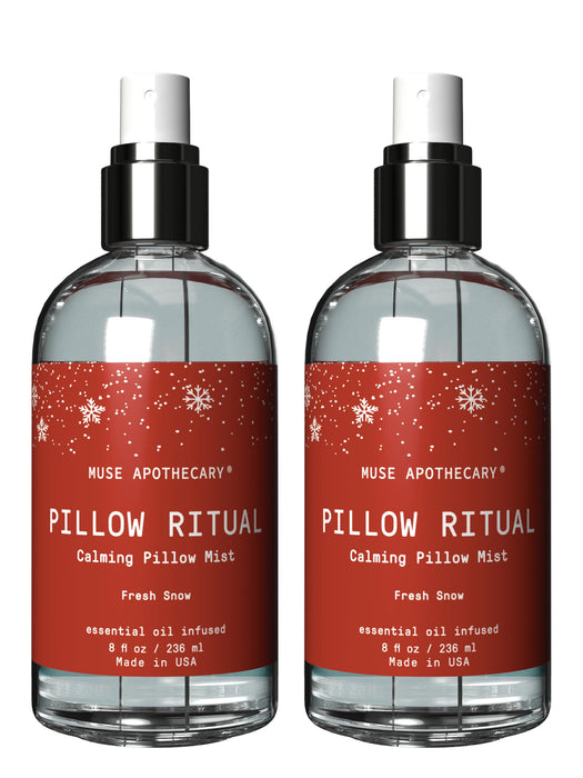 Muse Bath Apothecary Pillow Ritual - Aromatic, Calming and Relaxing Pillow Mist, Linen and Fabric Spray - Infused with Natural Aromatherapy Essential Oils - 8 oz, Fresh Snow