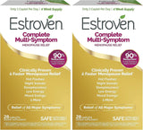 Estroven Complete Multi-Symptom Menopause Supplement for Women, Clinically Proven Ingredient Provide Menopause Relief & Night Sweats & Hot Flash Relief, Drug-Free & Non-GMO, 2 Month Supply (Pack of 2)